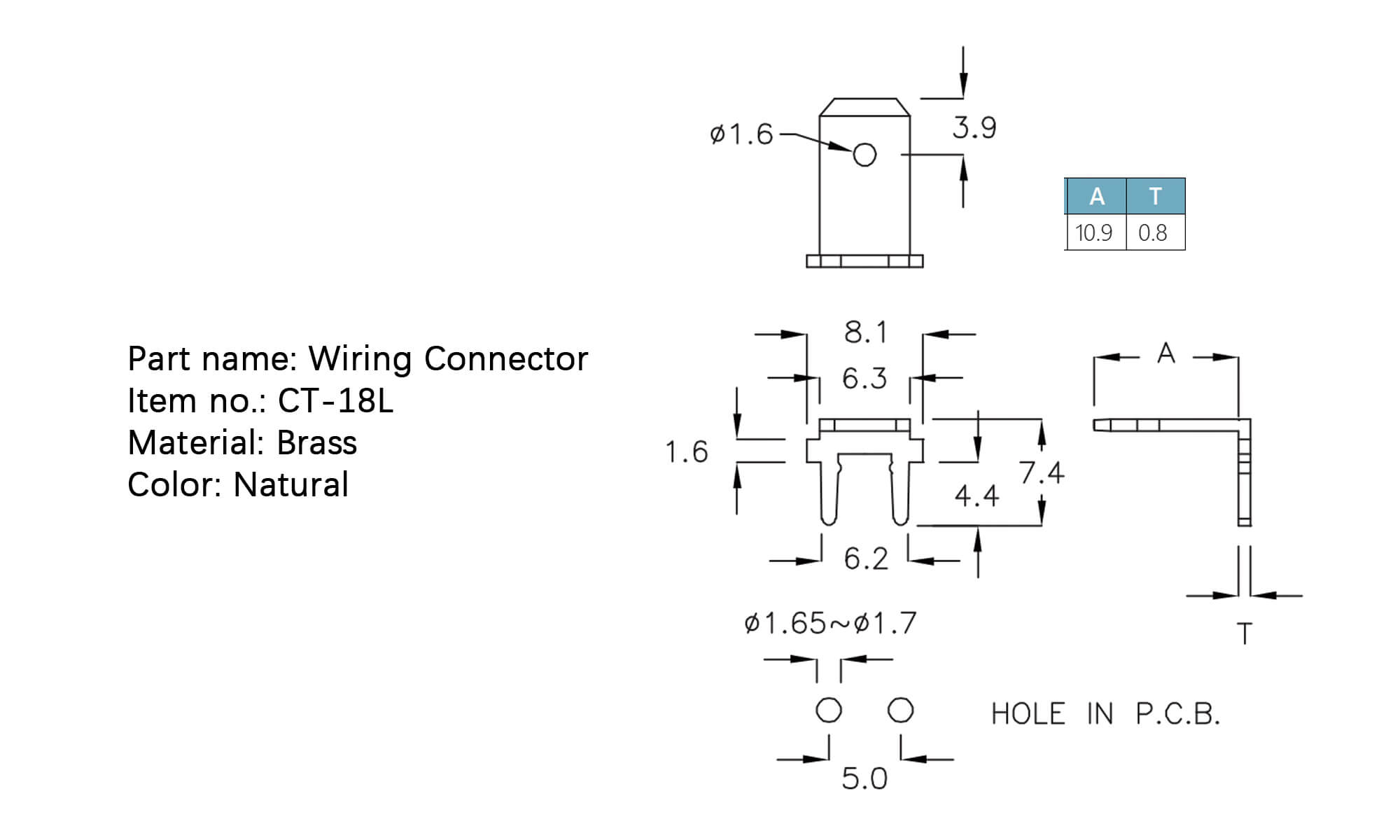 Wiring Connector CT-18L